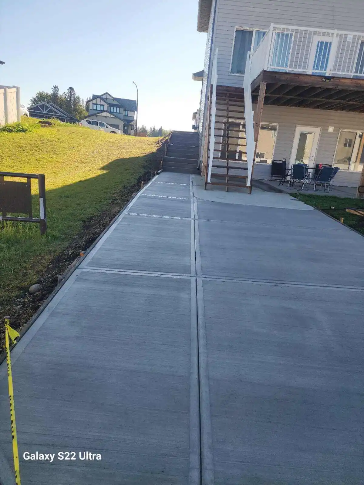 Stamped concrete driveway replacement Blackfalds Alberta