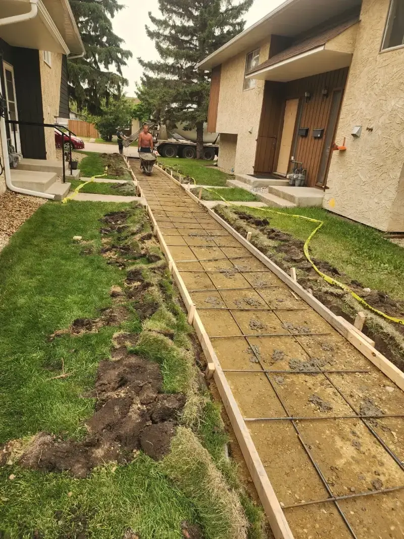 Concrete sidewalk project completed in Red Deer, Alberta